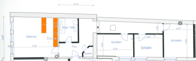Grundriss 4 Raum Wohnung